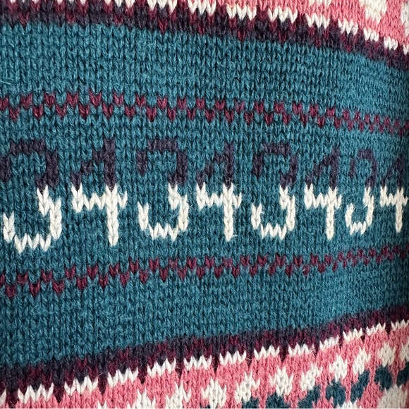 VTG 80s 90s Paris Sport Club Novelty People Print Sweater Cottage Granny Medium - Picture 4 of 9